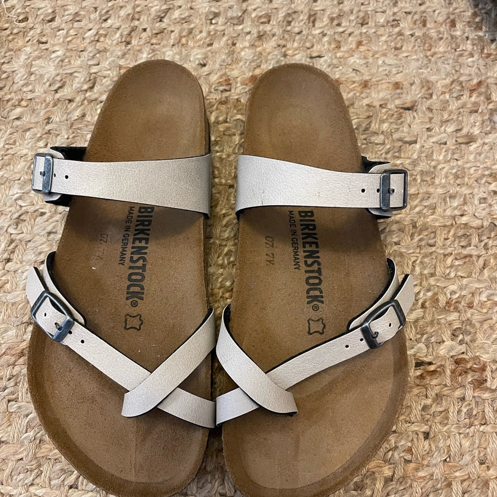 Birkenstock White Sandals with Adjustable Straps